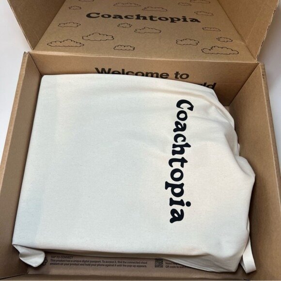 Coach Cloud Handle Tote In Coachtopia Leather Black - Picture 14 of 16